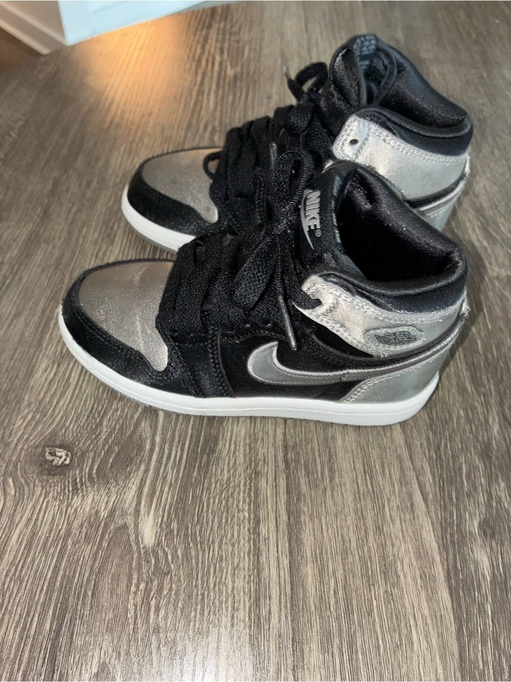 Nike Kids Black and Silver Mid-Top Sneakers - Picture 5 of 6